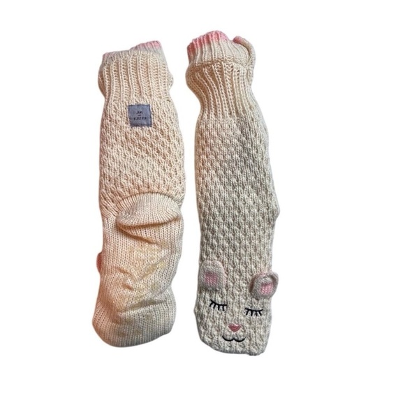 Jane & Bleecker Pair Slipper Knit Faux Socks Cat Fleece Fuzzy Warm Gift - Picture 3 of 12